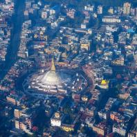 Bouddhanath Stupa view from Helicopter